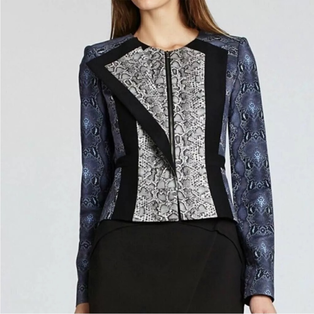 BCBG snakeskin print structured blazer Small